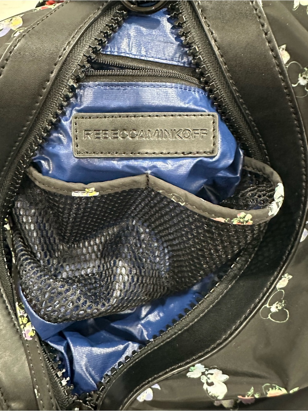 Rebecca Minkoff Floral Print Nylon Julian Backpack Bag - Flowers - Picture 9 of 14